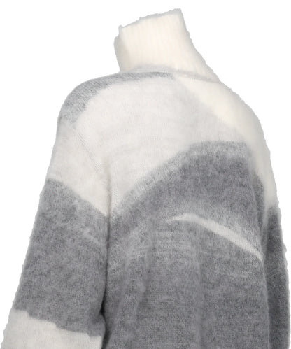 WOOL MOHAIR HIGH NECK KNIT TOP