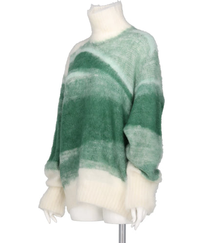 WOOL MOHAIR HIGH NECK KNIT TOP