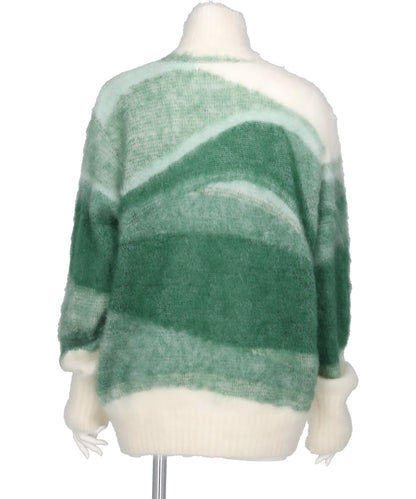 WOOL MOHAIR HIGH NECK KNIT TOP