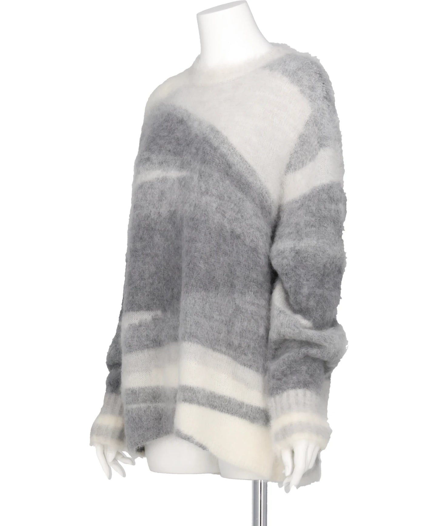 WOOL MOHAIR CREW NECK KNIT TOP