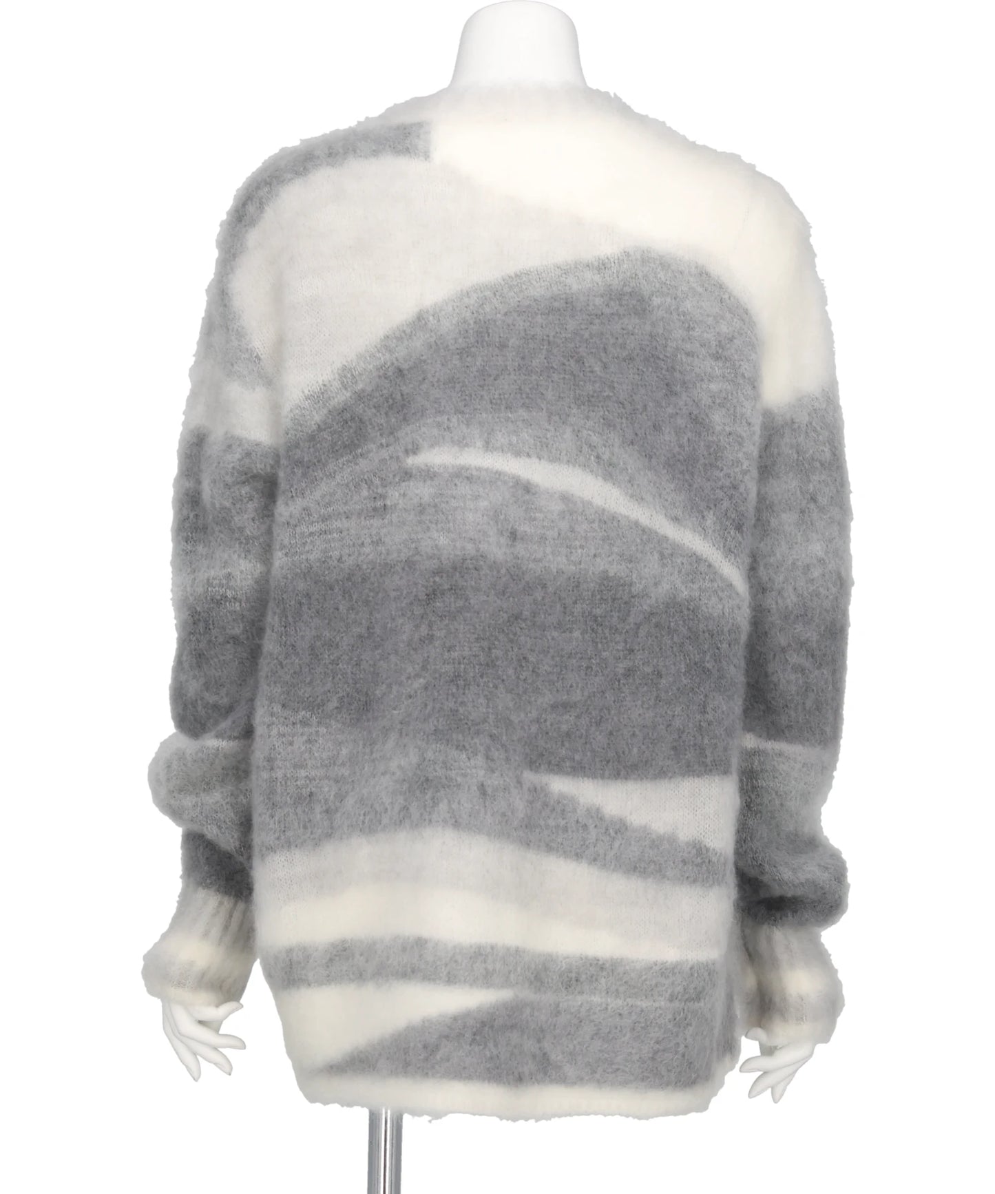 WOOL MOHAIR CREW NECK KNIT TOP