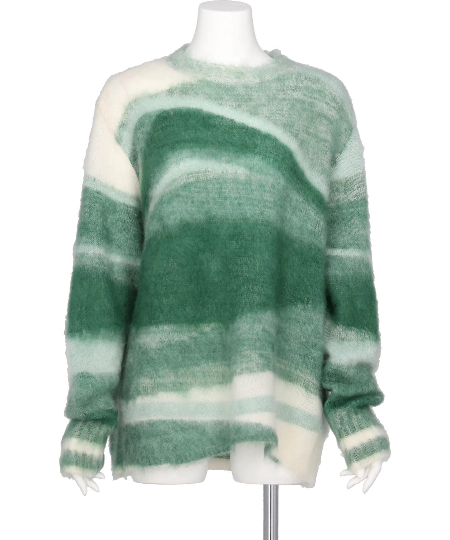 WOOL MOHAIR CREW NECK KNIT TOP