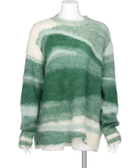 WOOL MOHAIR CREW NECK KNIT TOP