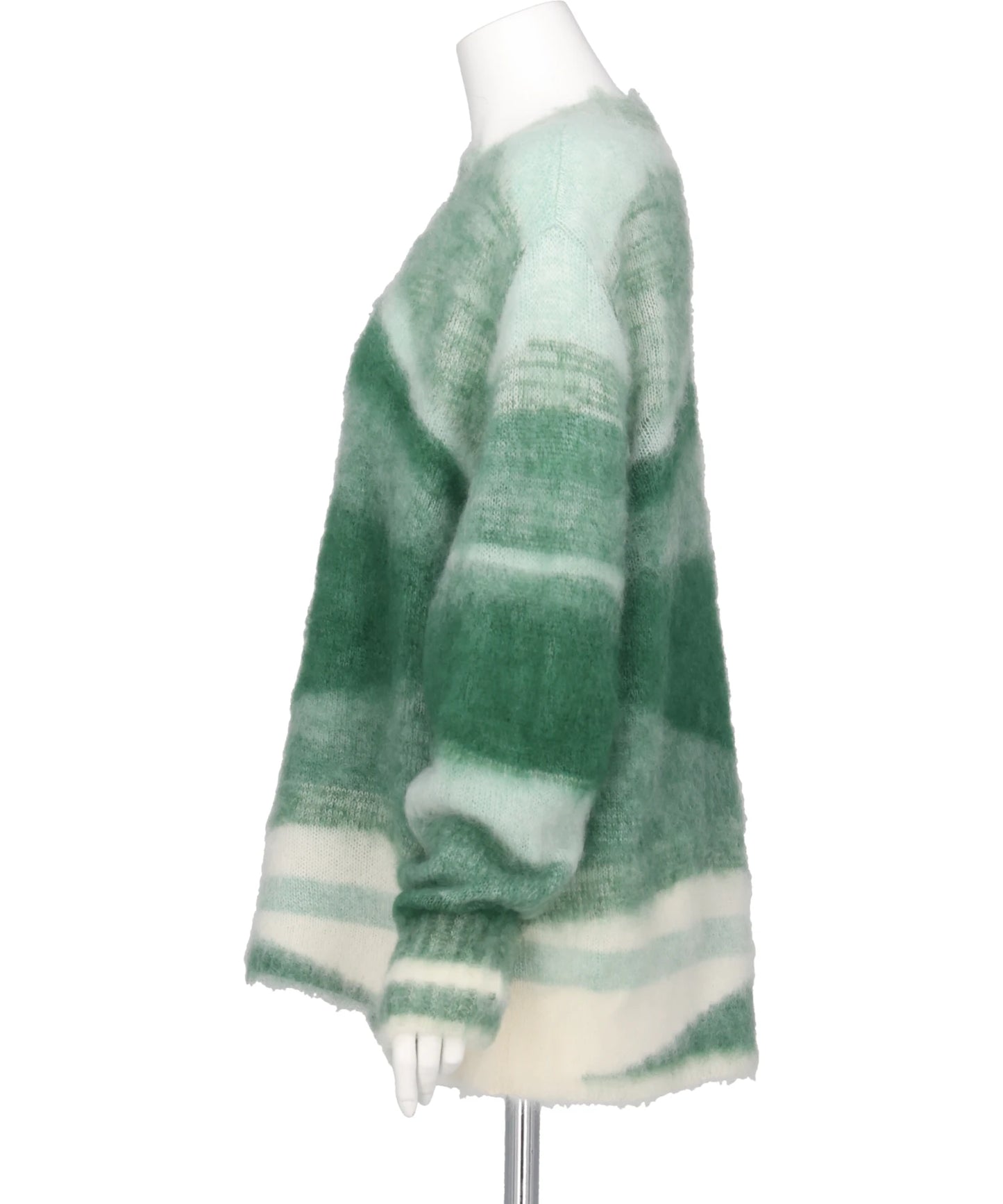 WOOL MOHAIR CREW NECK KNIT TOP