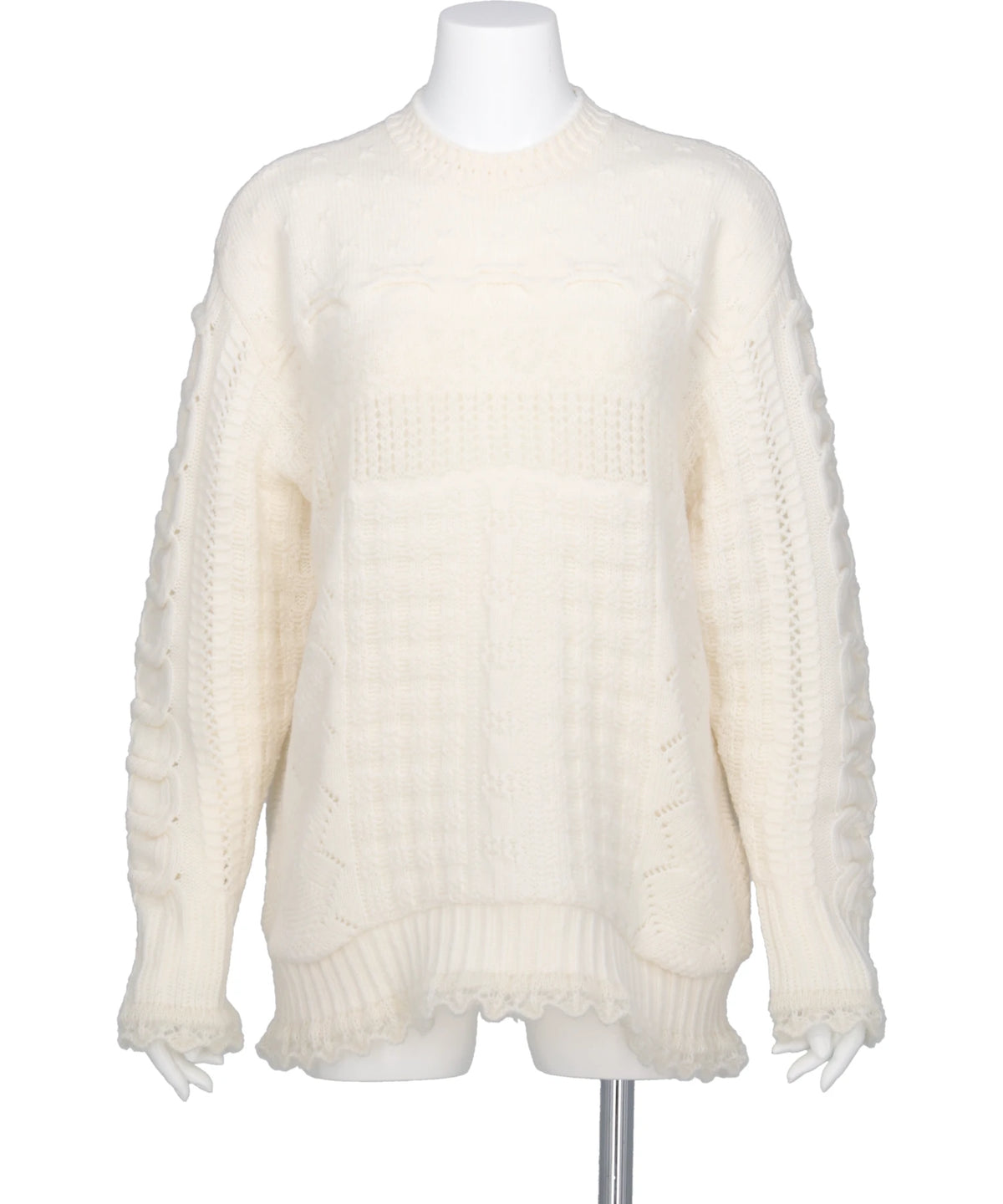 WOOL CABLE KNIT TOP