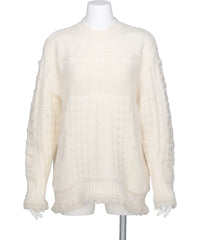 WOOL CABLE KNIT TOP