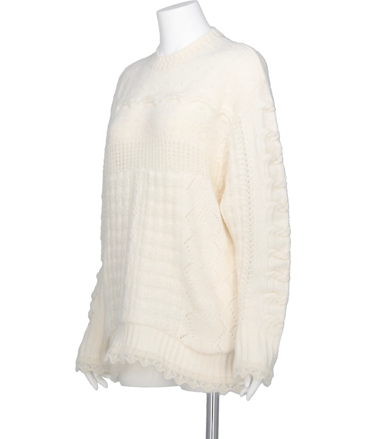 WOOL CABLE KNIT TOP