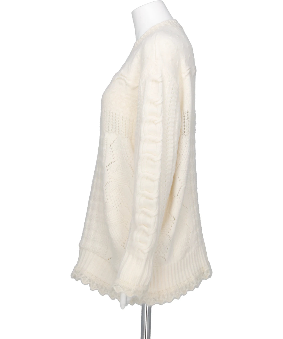 WOOL CABLE KNIT TOP