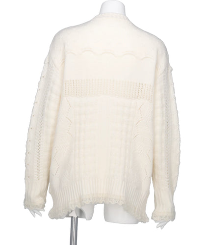 WOOL CABLE KNIT TOP