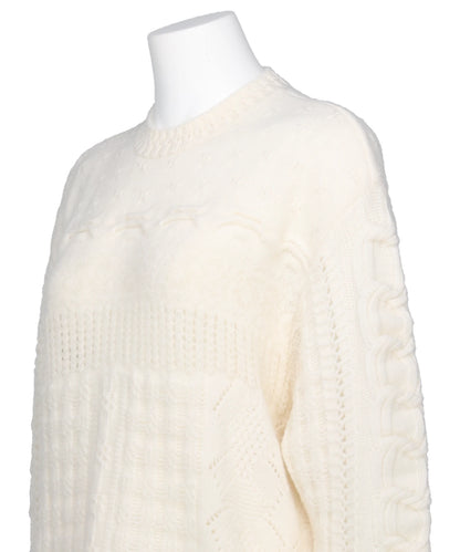WOOL CABLE KNIT TOP