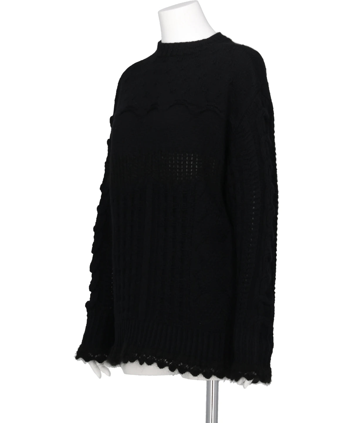 WOOL CABLE KNIT TOP