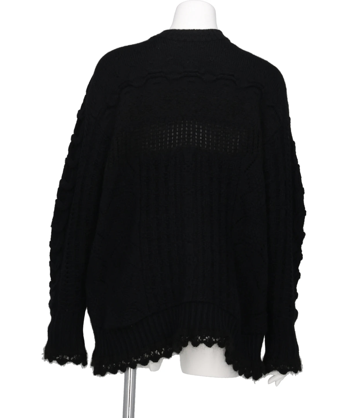 WOOL CABLE KNIT TOP