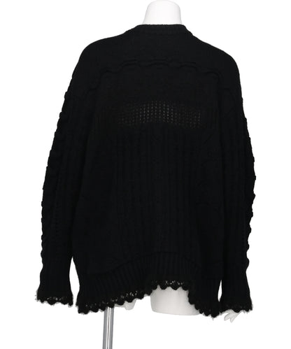 WOOL CABLE KNIT TOP