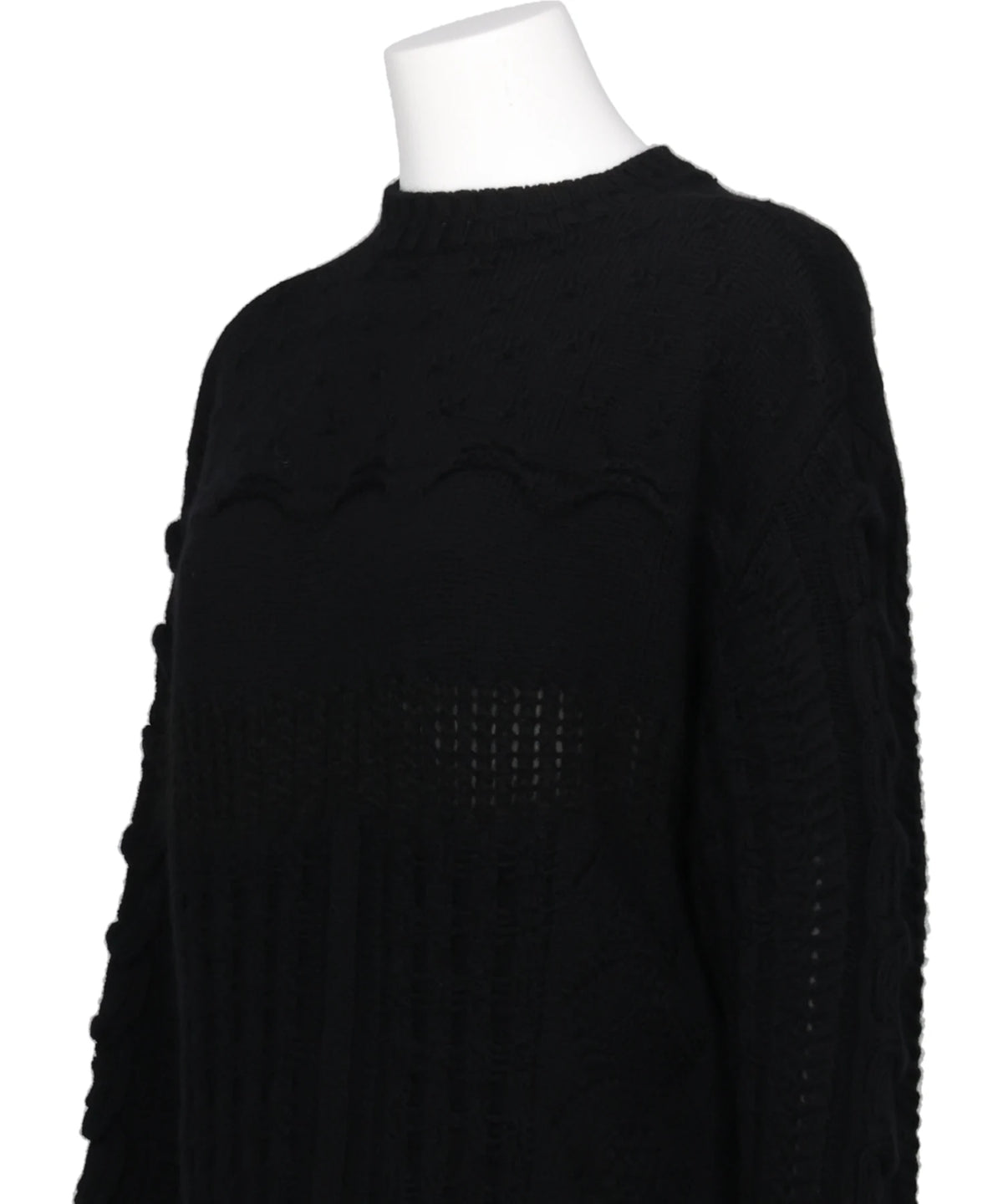 WOOL CABLE KNIT TOP