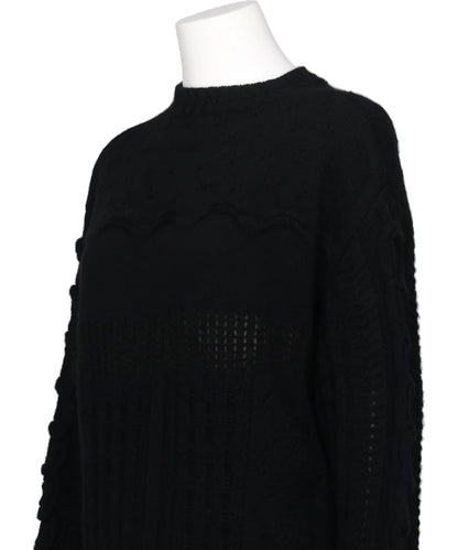 WOOL CABLE KNIT TOP