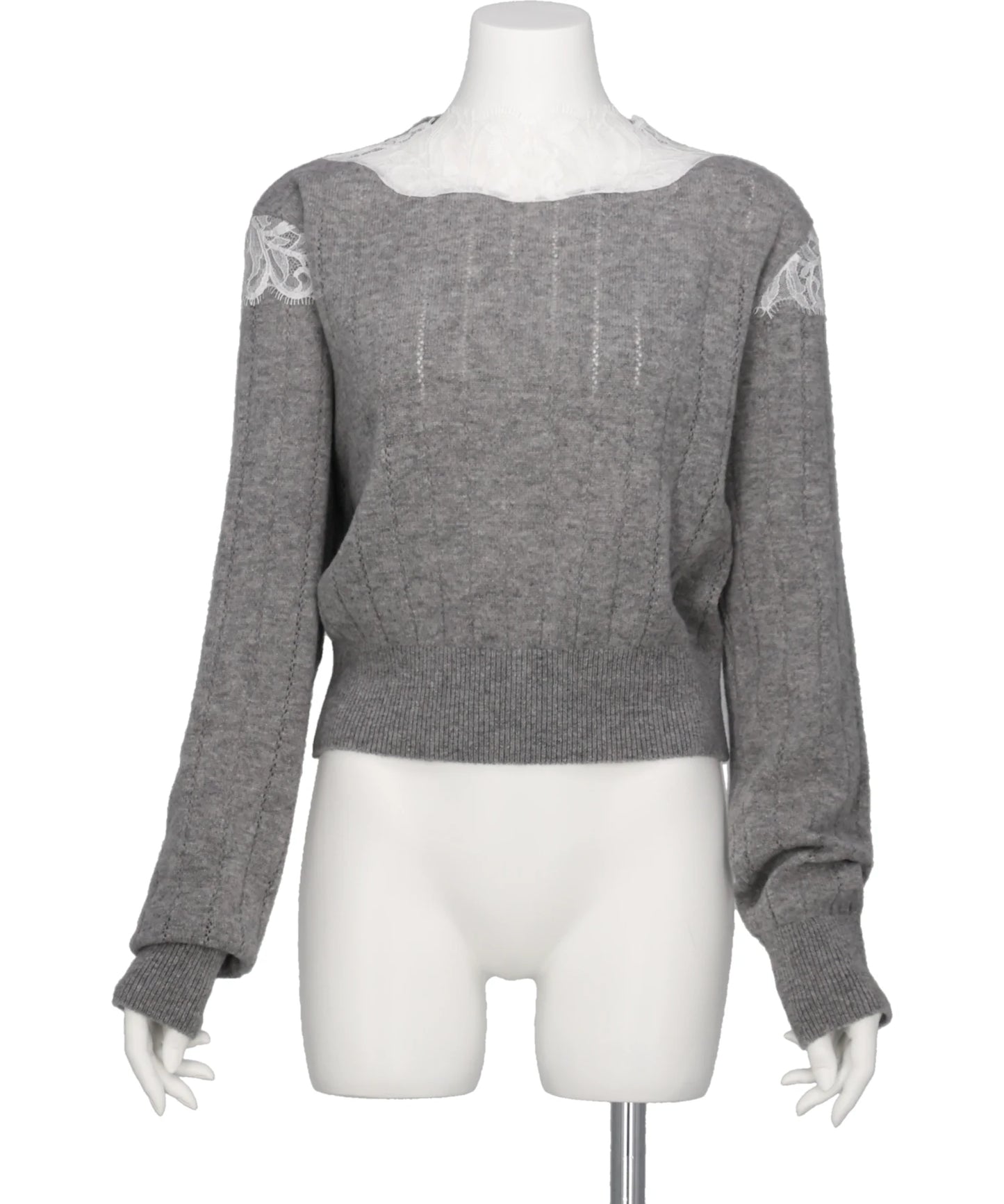 FETICO(フェティコ) 2026AW HAIRY LACE PANELED CROPPED PULLOVER FTC264-0706