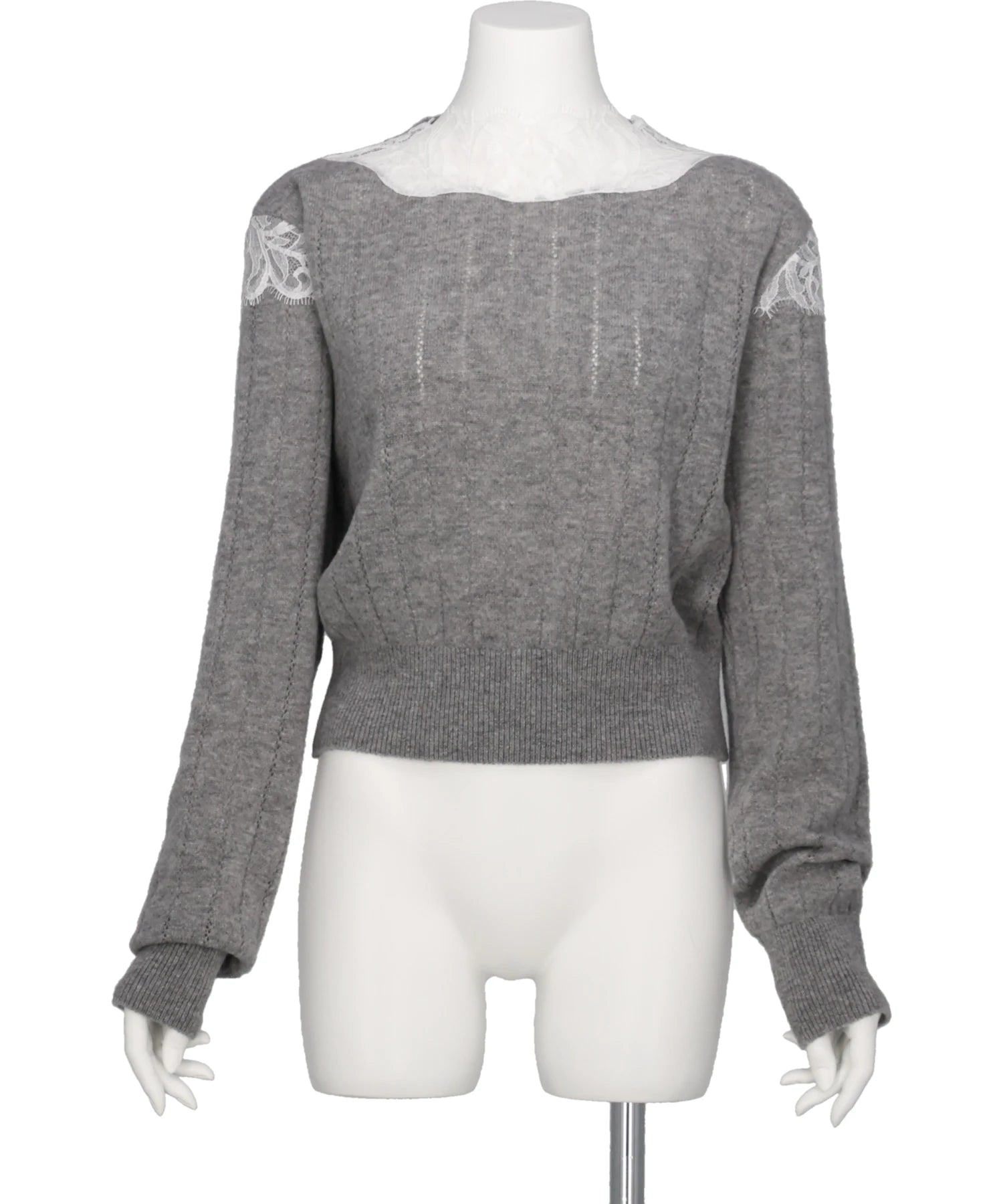 FETICO(フェティコ) 2026AW HAIRY LACE PANELED CROPPED PULLOVER FTC264-0706