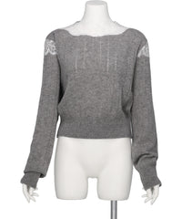 FETICO(フェティコ) 2026AW HAIRY LACE PANELED CROPPED PULLOVER FTC264-0706