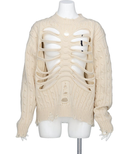 doublet（ダブレット）RIB CAGE CABLE KNIT PULLOVER