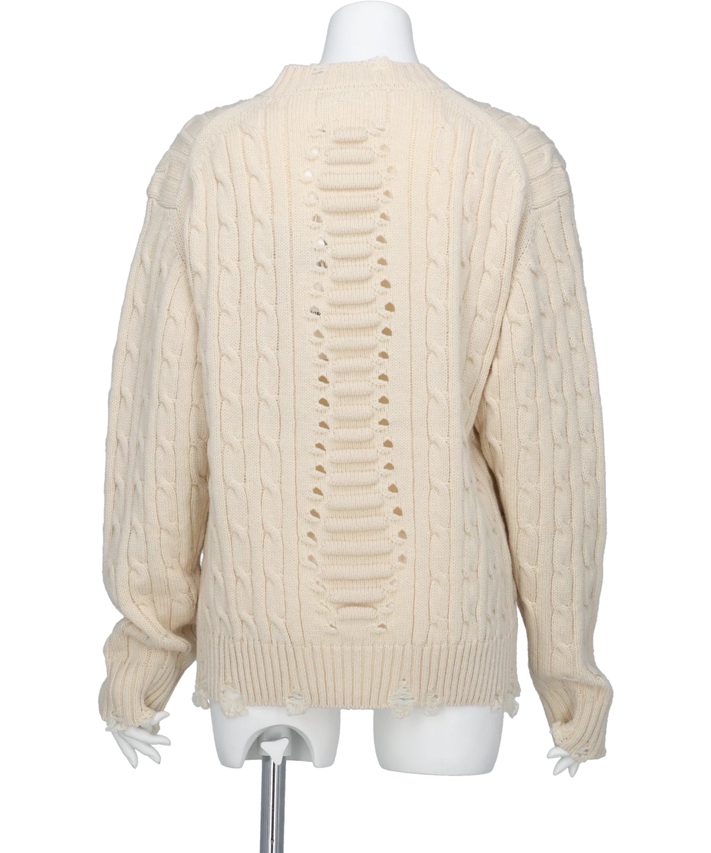 RIB CAGE CABLE KNIT PULLOVER