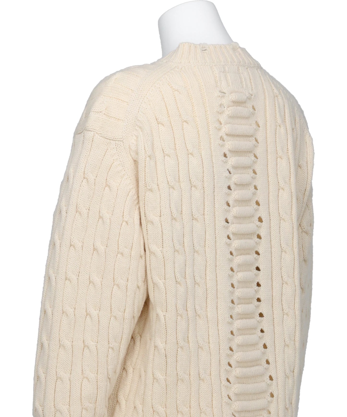 RIB CAGE CABLE KNIT PULLOVER