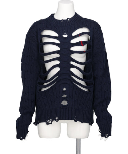doublet（ダブレット）RIB CAGE CABLE KNIT PULLOVER