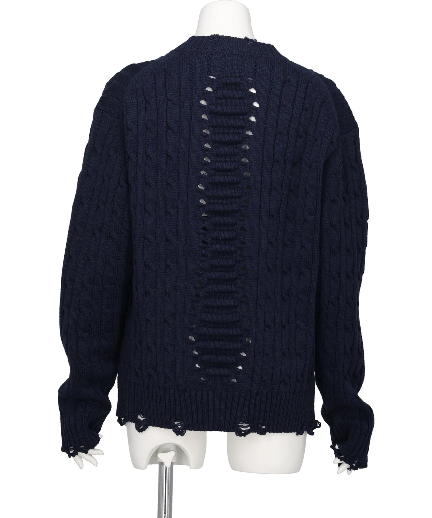 RIB CAGE CABLE KNIT PULLOVER