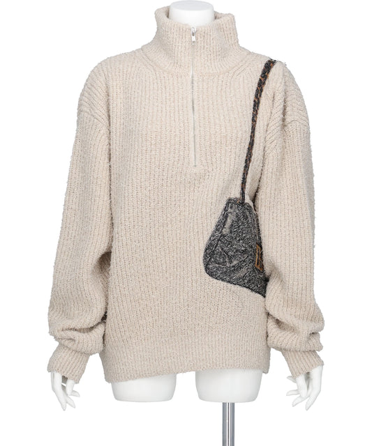 doublet（ダブレット）TROMPE L'OEIL EMBROIDERY HALF ZIP KNIT