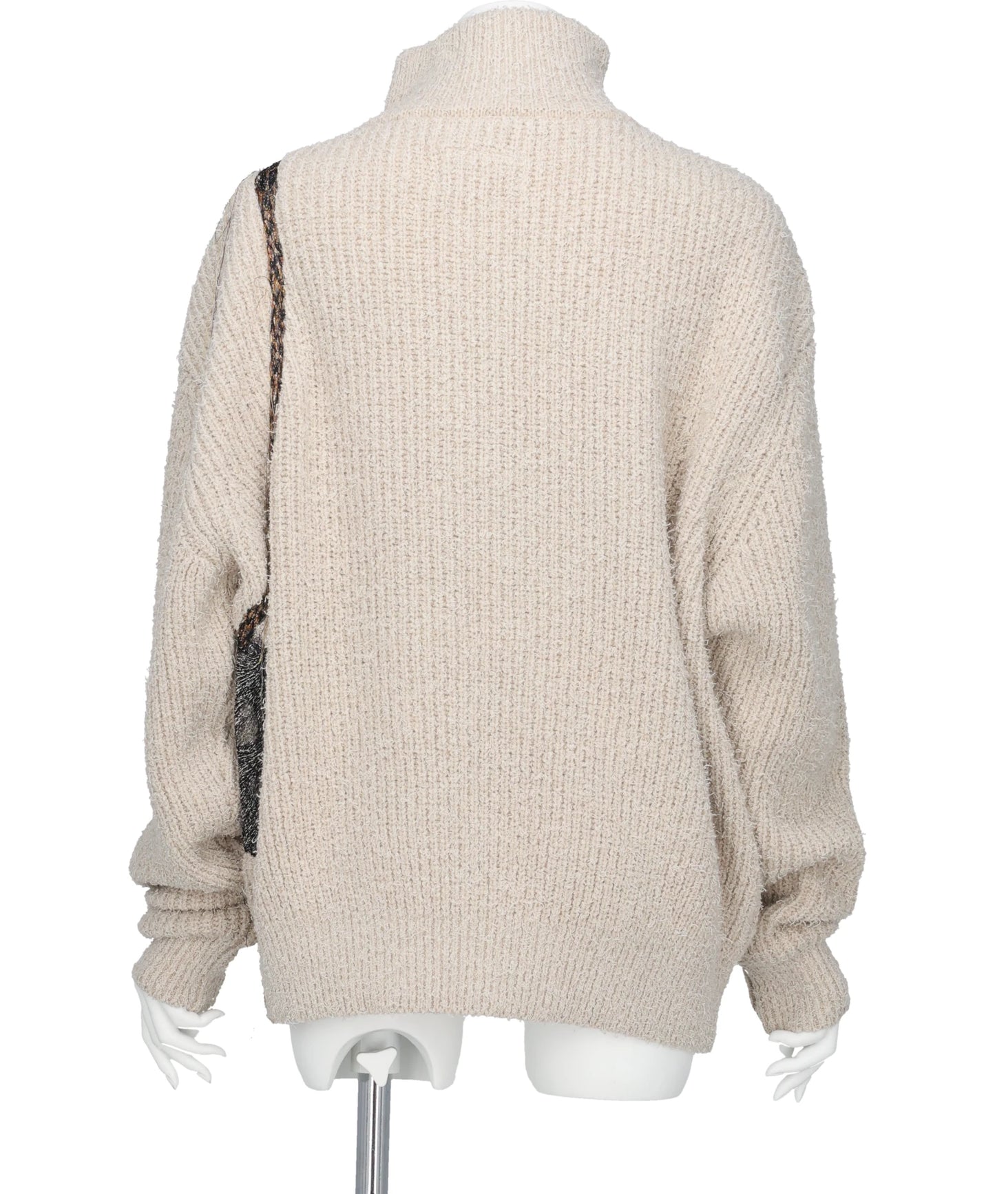 TROMPE L'OEIL EMBROIDERY HALF ZIP KNIT
