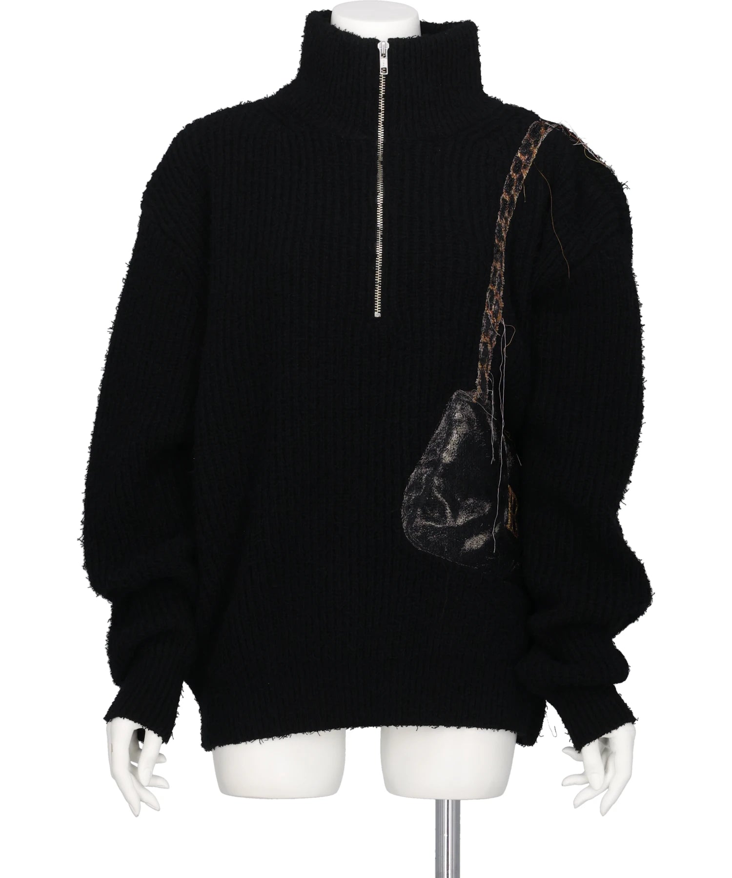 doublet（ダブレット）TROMPE L'OEIL EMBROIDERY HALF ZIP KNIT