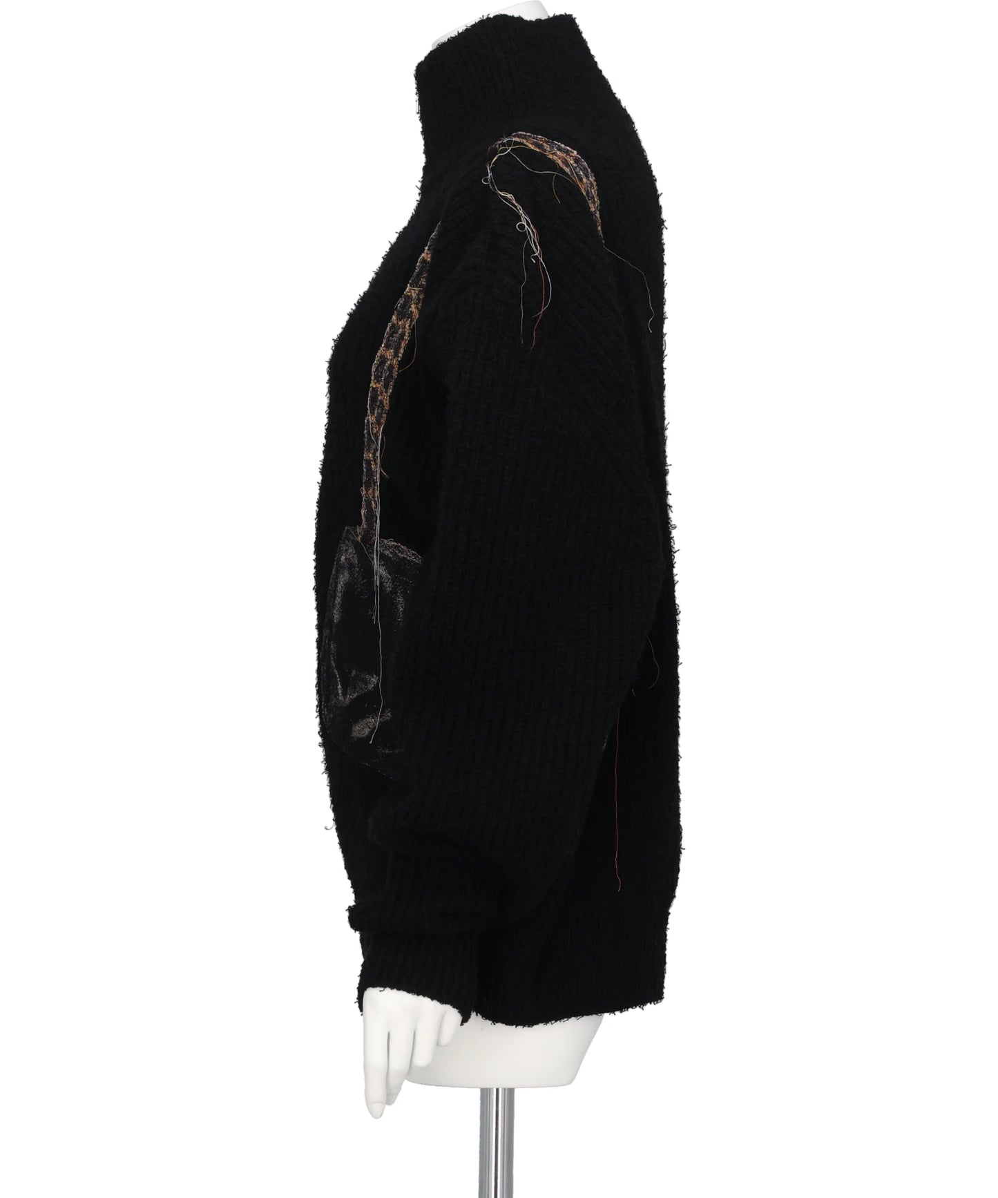 TROMPE L'OEIL EMBROIDERY HALF ZIP KNIT