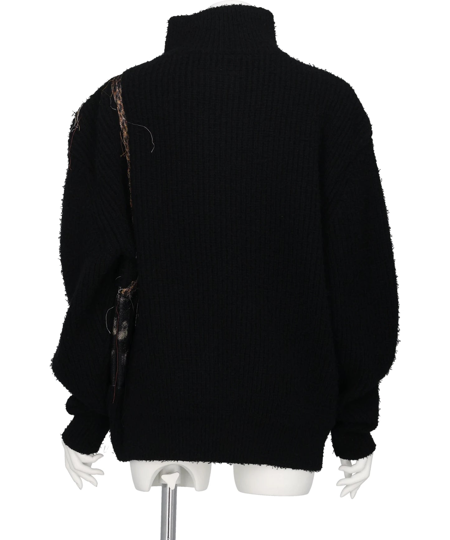 TROMPE L'OEIL EMBROIDERY HALF ZIP KNIT