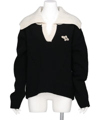 tanakadaisuke(タナカダイスケ) 2026AW BIG COLLAR KNIT PULLOVER TD-26AW-KN53