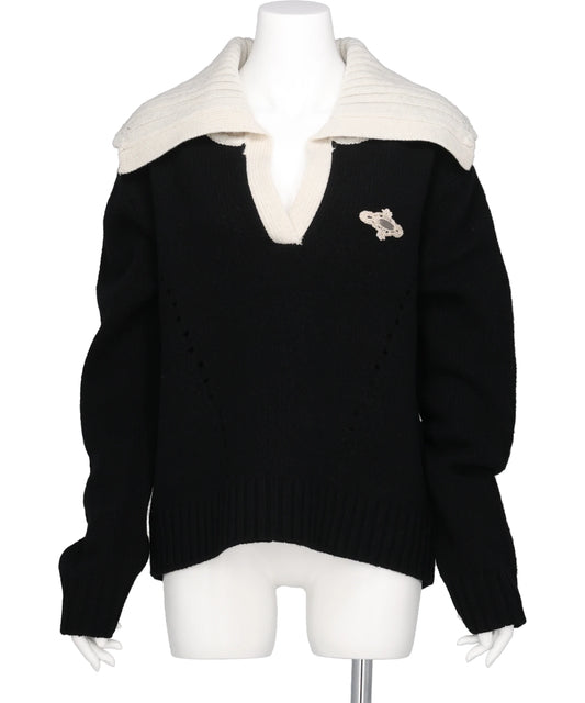 tanakadaisuke(タナカダイスケ) 2026AW BIG COLLAR KNIT PULLOVER TD-26AW-KN53
