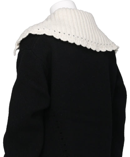 BIG COLLAR KNIT PULLOVER