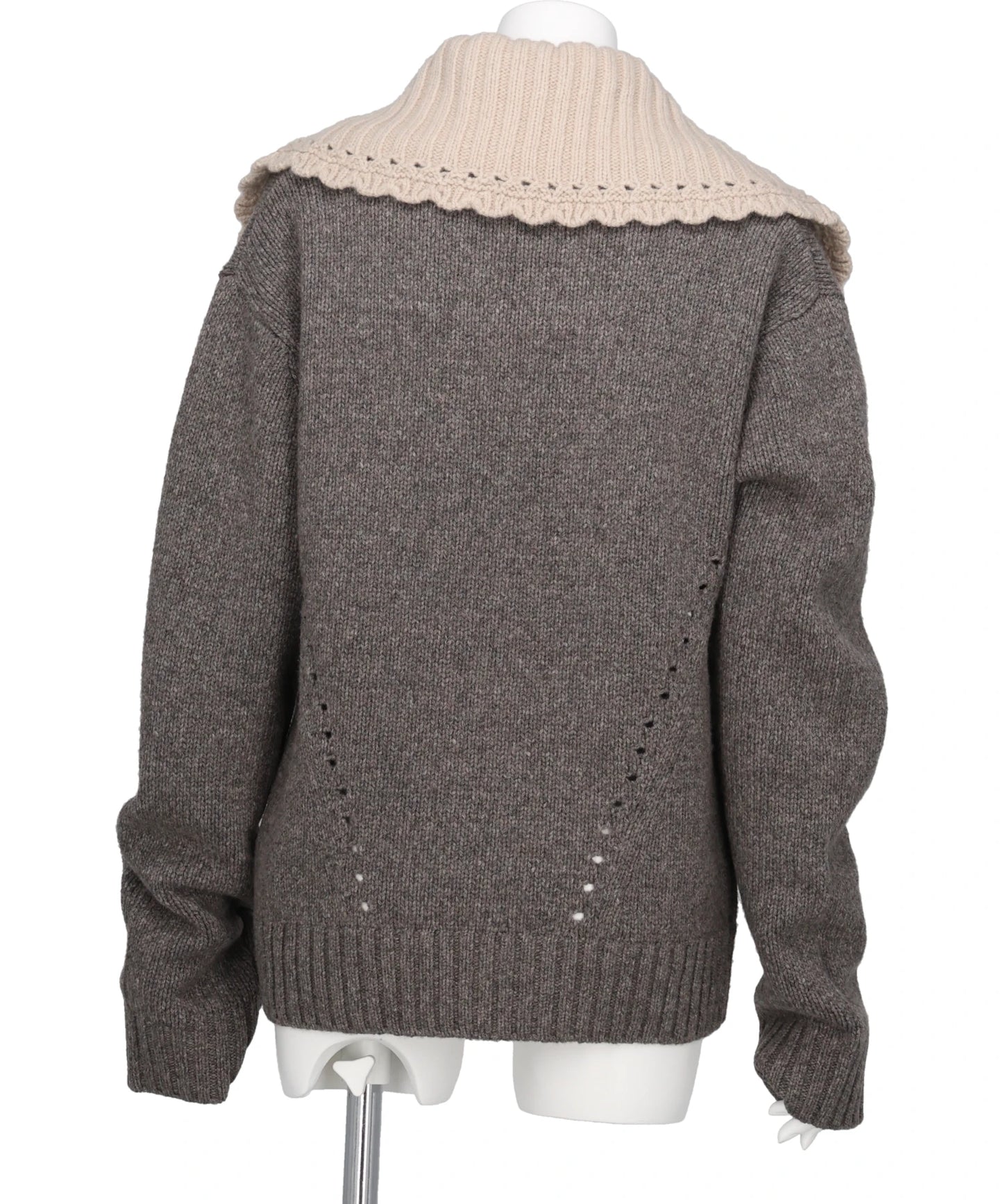 BIG COLLAR KNIT PULLOVER