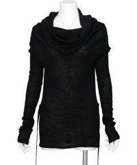 mukcyen（ムッシャン）BABY ALPACA DRAPED KNIT TOP
