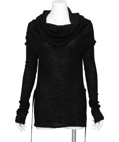 mukcyen（ムッシャン）BABY ALPACA DRAPED KNIT TOP