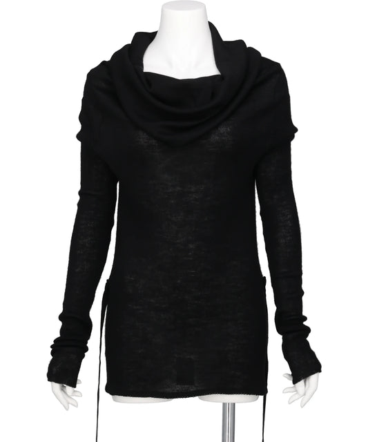 mukcyen（ムッシャン）BABY ALPACA DRAPED KNIT TOP