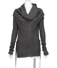 mukcyen（ムッシャン）BABY ALPACA DRAPED KNIT TOP
