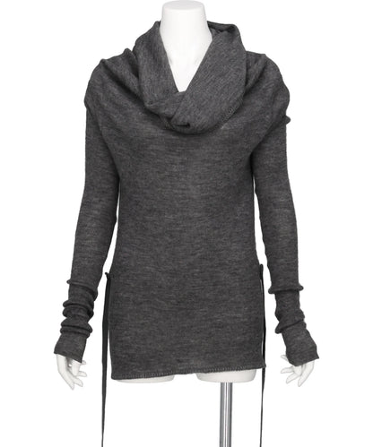 mukcyen（ムッシャン）BABY ALPACA DRAPED KNIT TOP