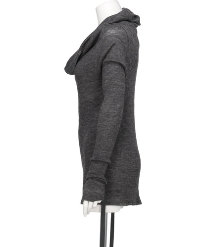 BABY ALPACA DRAPED KNIT TOP