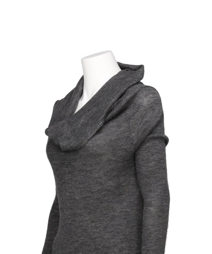 BABY ALPACA DRAPED KNIT TOP