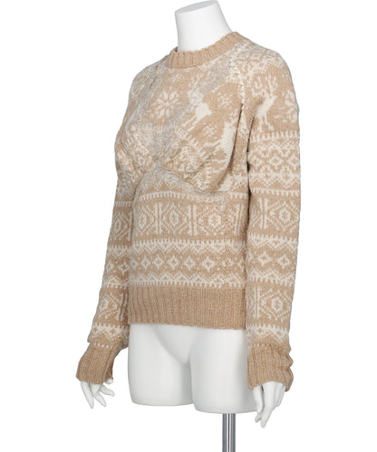 PS26AW-019 DECORATIVE NORDIC SWEATER