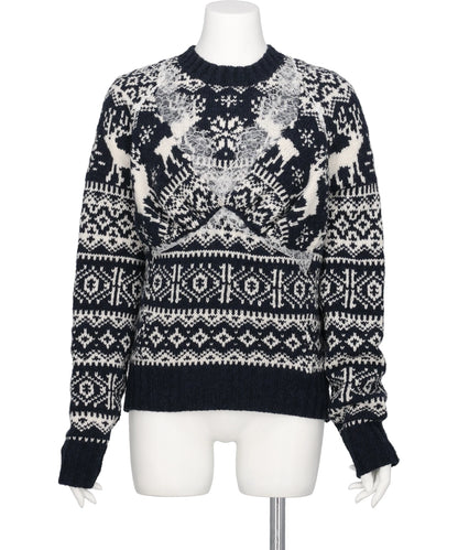 pillings(ピリングス)PS26AW-019 DECORATIVE NORDIC SWEATER