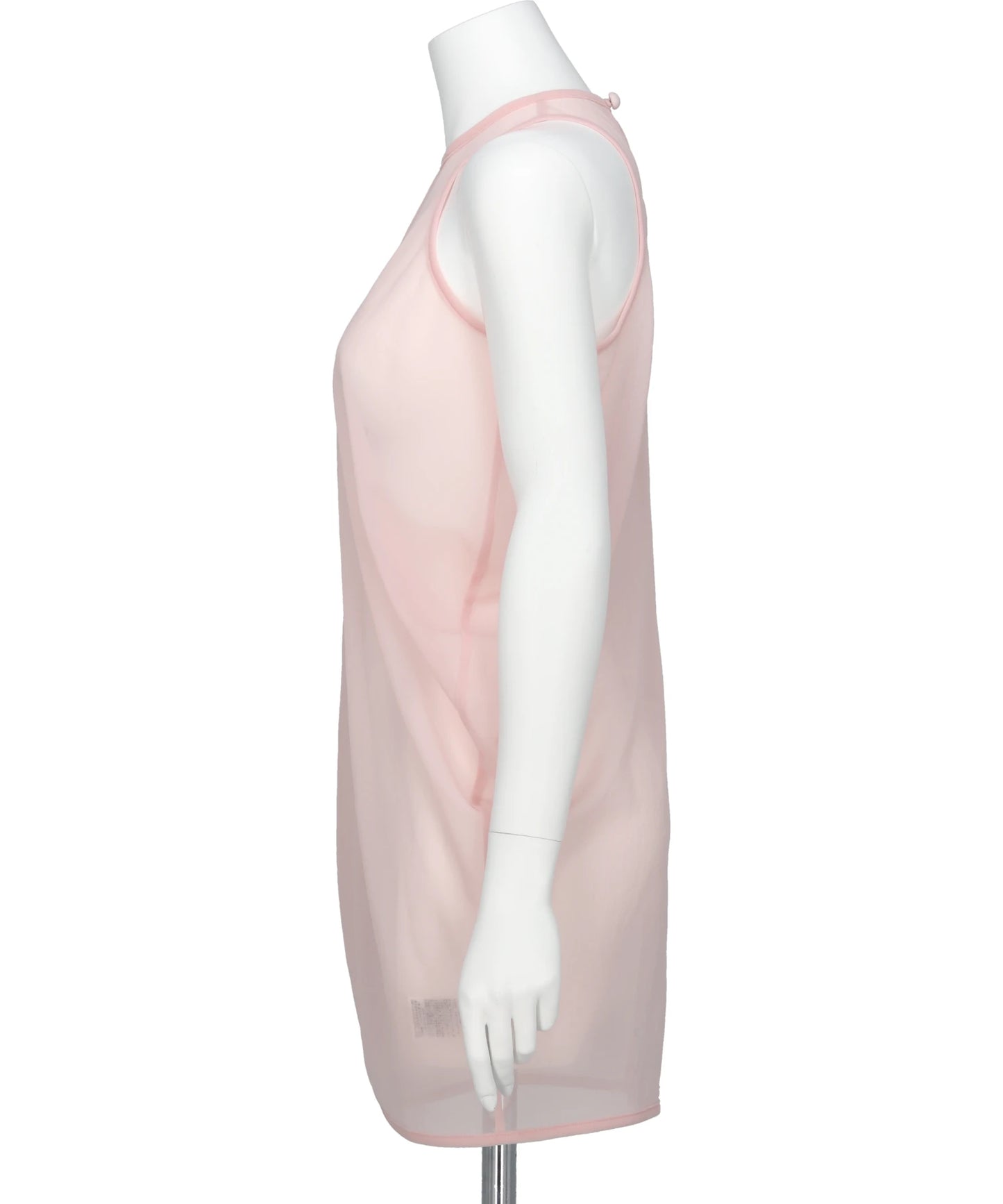DRAPED JERSEY SHEER SLEEVELESS TOP