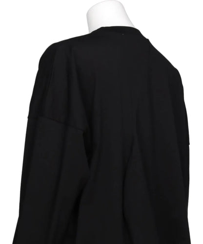 SUPIMA JERSEY ASYMMETRY DRAPE LONG SLEEVE TEE