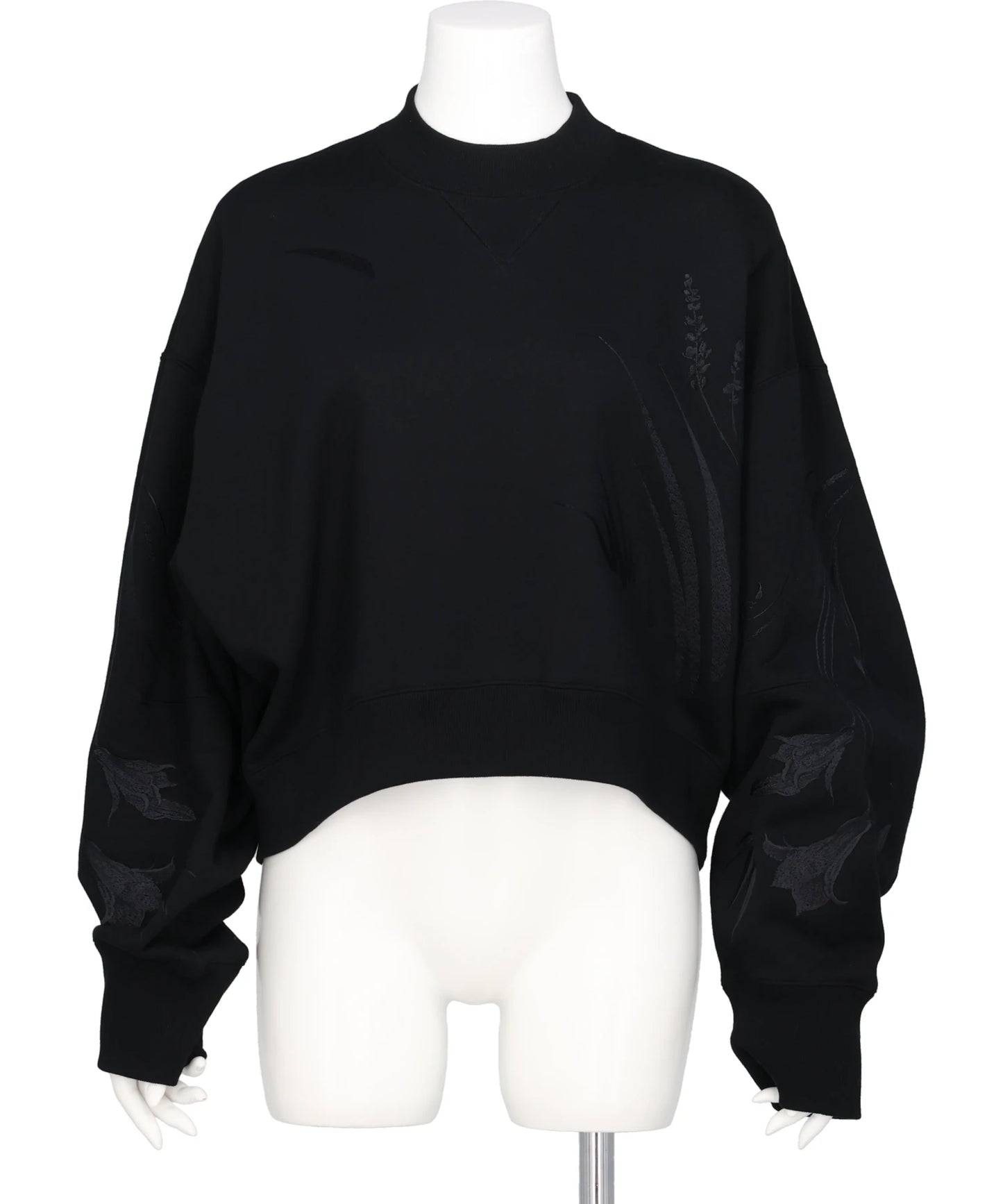 Mame Kurogouchi(マメクロゴウチ) FLORAL MOTIF EMBROIDERED SWEATSHIRTS