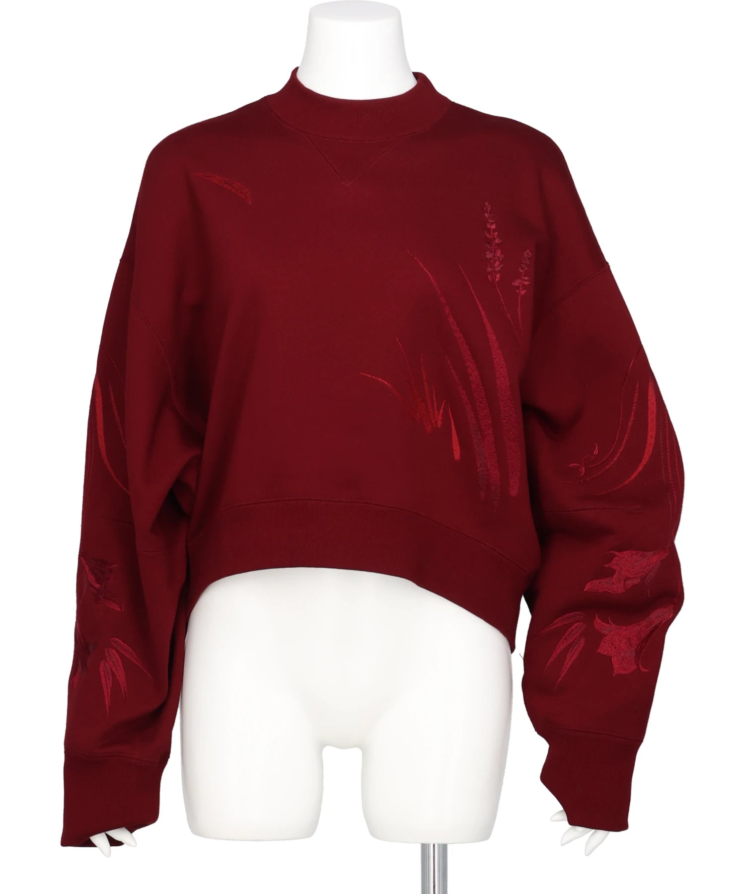 Mame Kurogouchi(マメクロゴウチ) FLORAL MOTIF EMBROIDERED SWEATSHIRTS