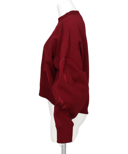 FLORAL MOTIF EMBROIDERED SWEATSHIRTS